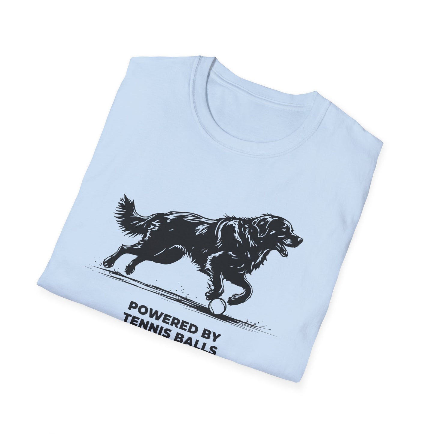Retriever T‑Shirt — "Powered by Tennis Balls & Chaos" Graphic Tee