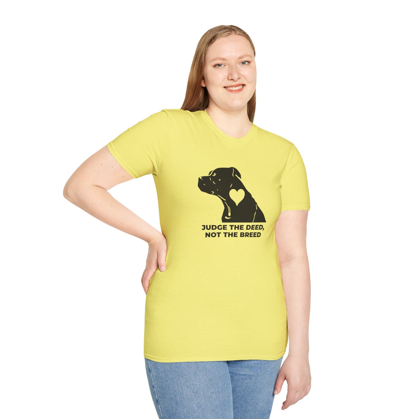 T‑Shirt — “Judge the Deed Not the Breed” Dog Rescue Tee