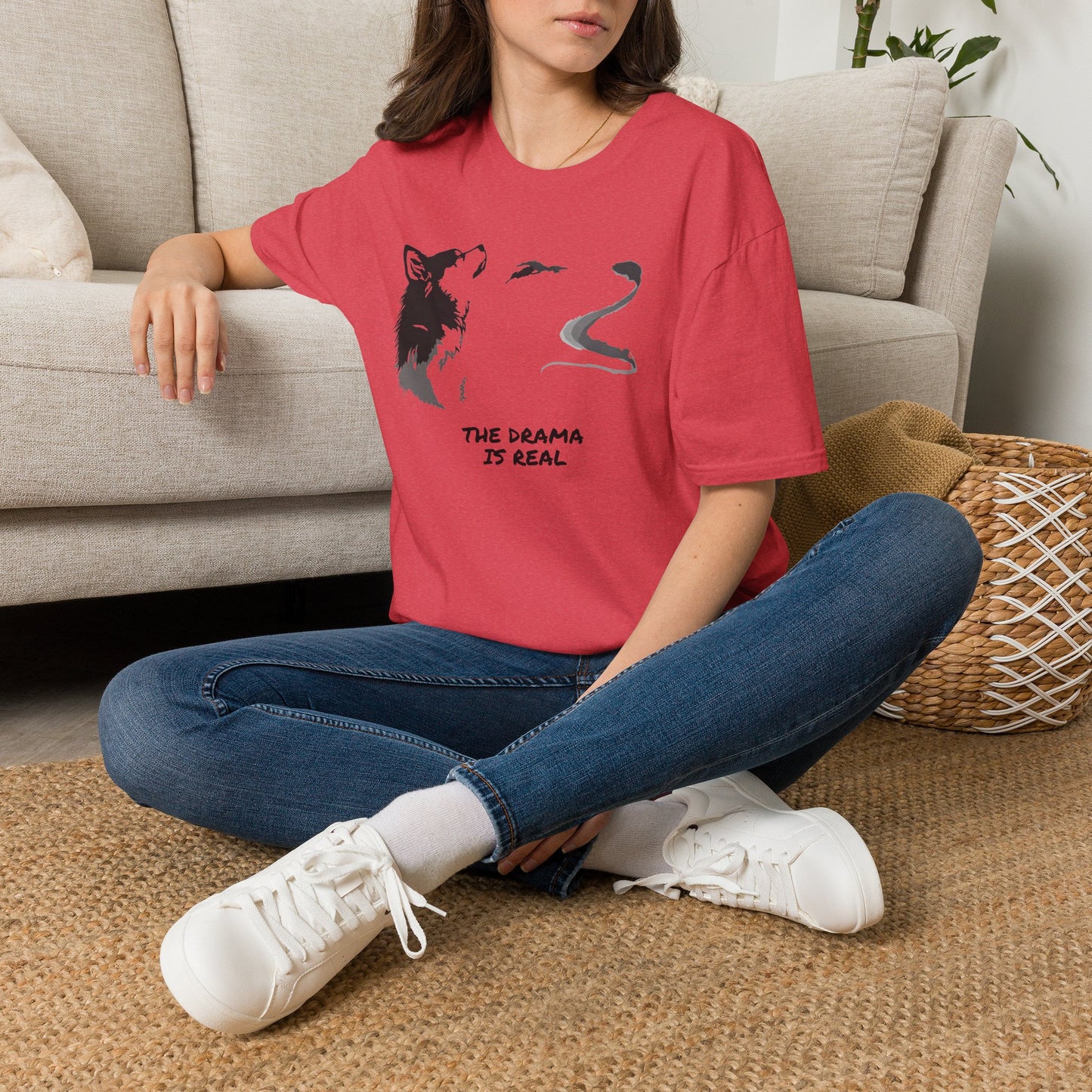 Wolf Howl T‑Shirt — "The Drama Is Real" Graphic Tee