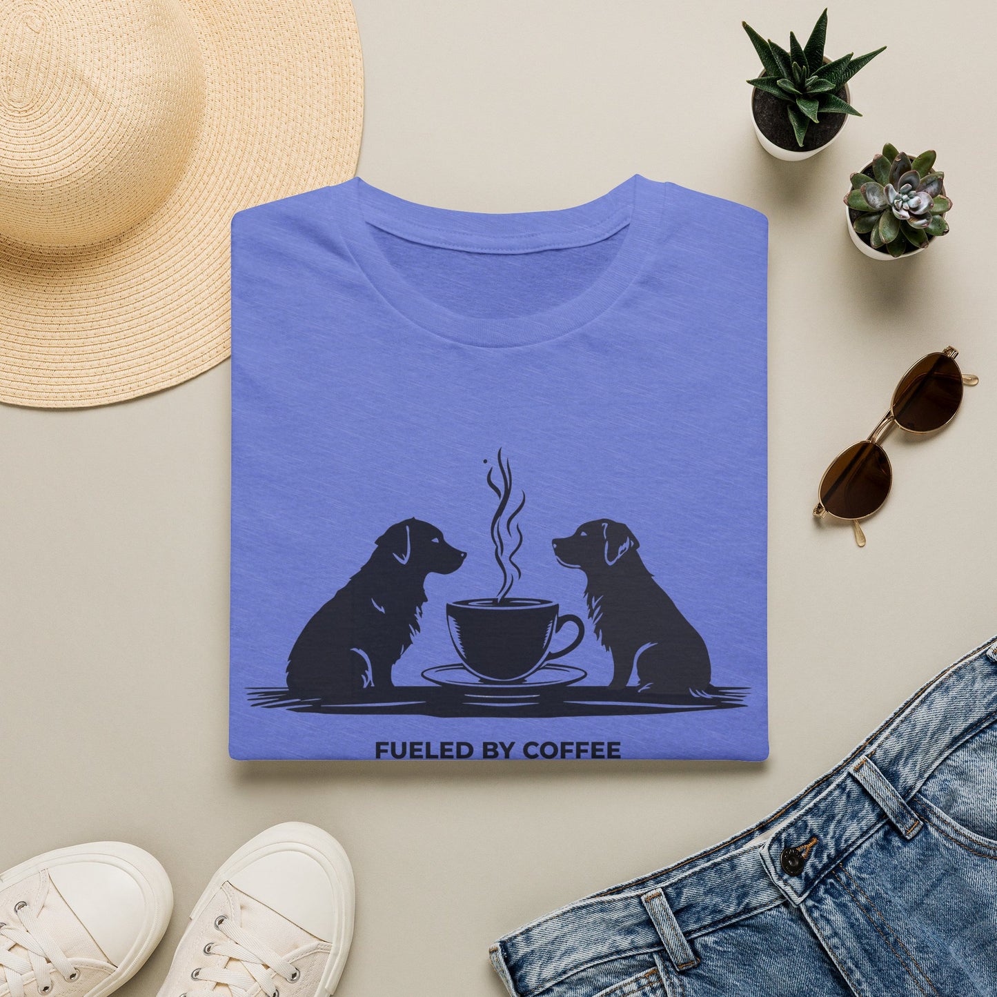 Coffee & Retriever T-Shirt — "Fueled by Coffee & Retriever Energy"