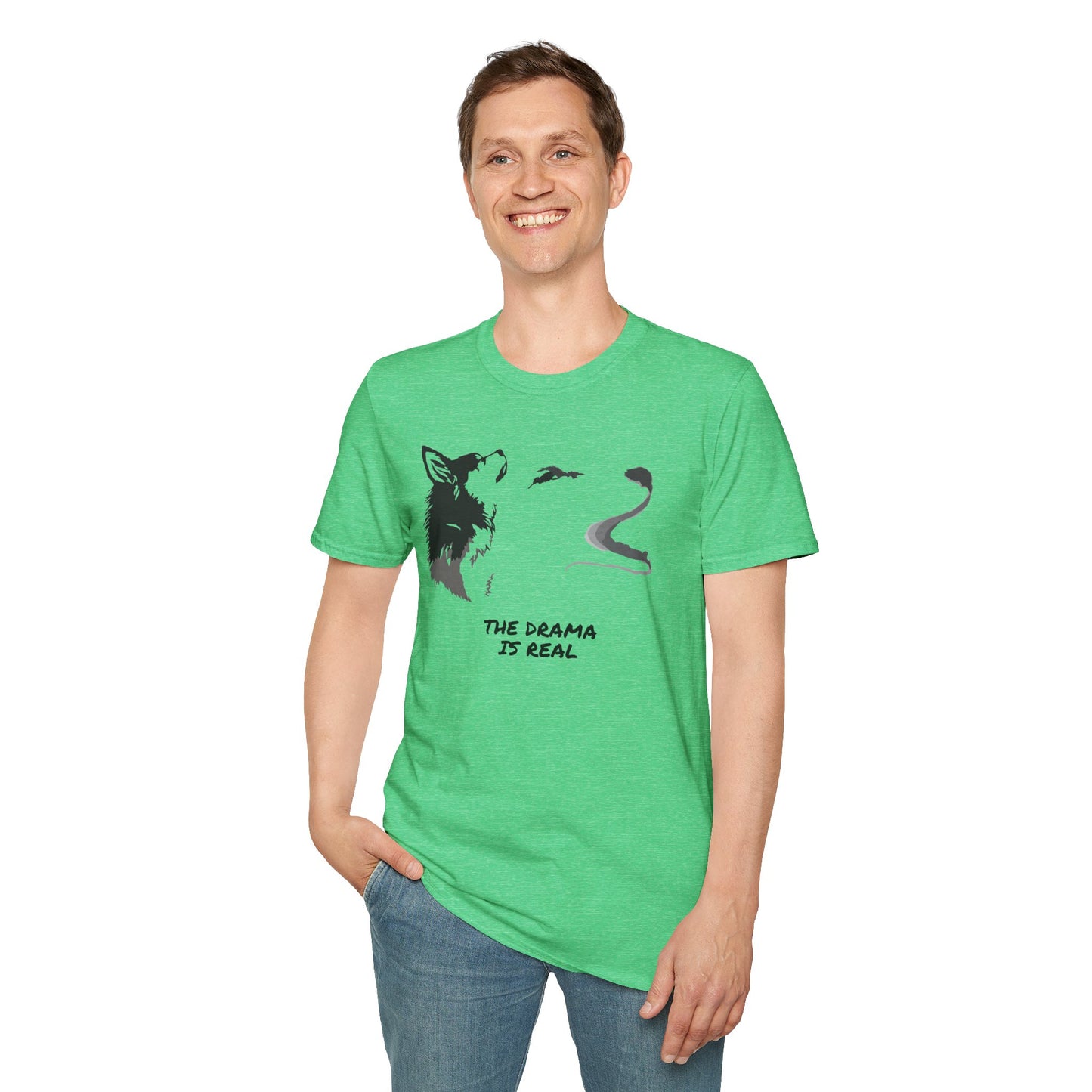 Wolf Howl T‑Shirt — "The Drama Is Real" Graphic Tee