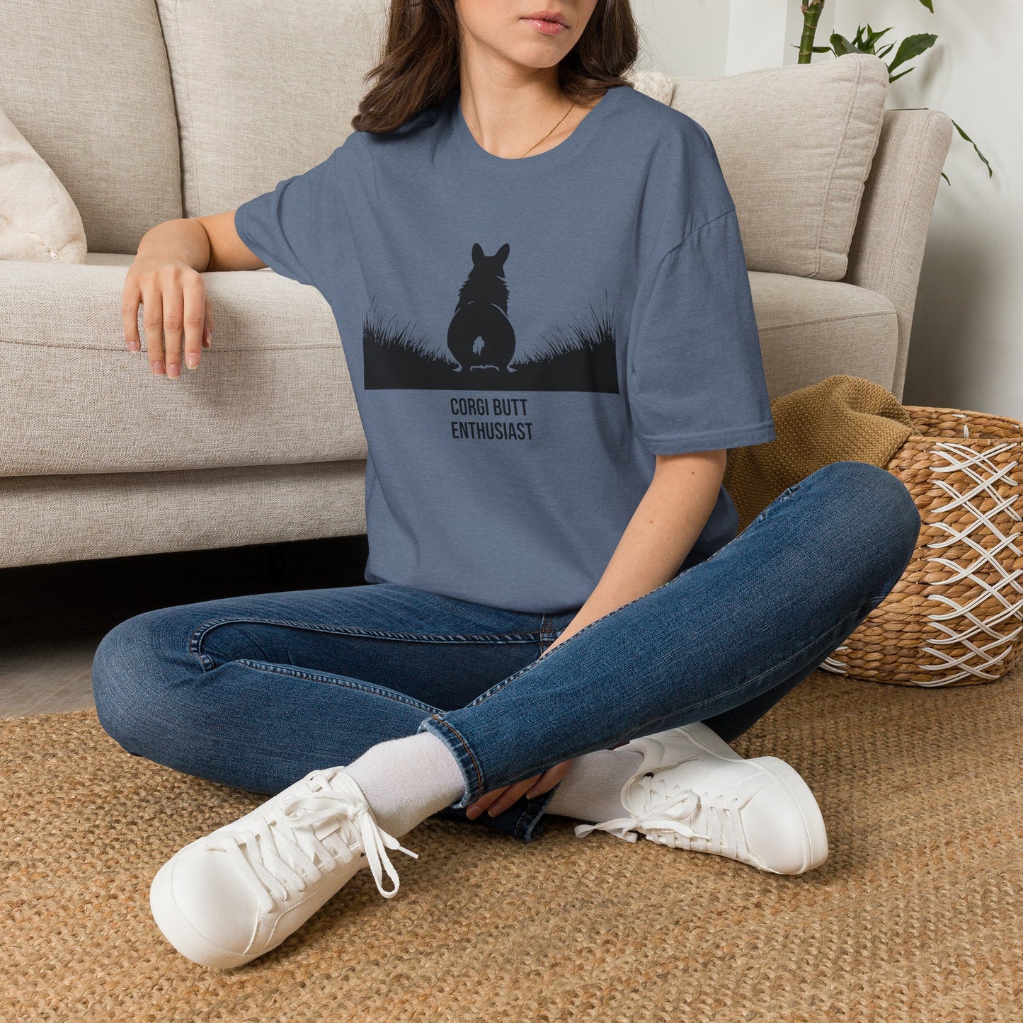 Corgi Butt T-Shirt — Cute Silhouette Dog Tee for Corgi Lovers