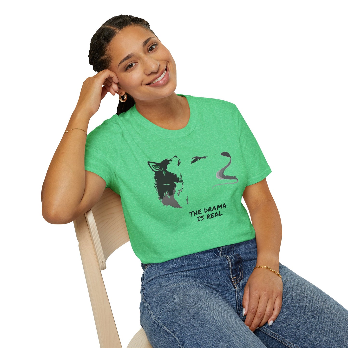 Wolf Howl T‑Shirt — "The Drama Is Real" Graphic Tee
