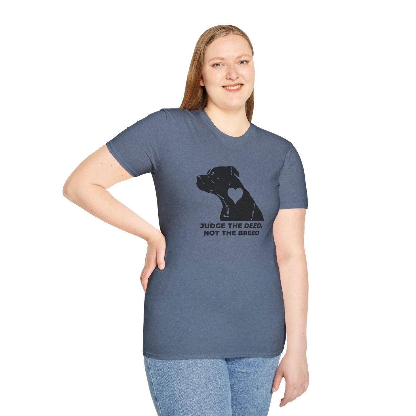 T‑Shirt — “Judge the Deed Not the Breed” Dog Rescue Tee
