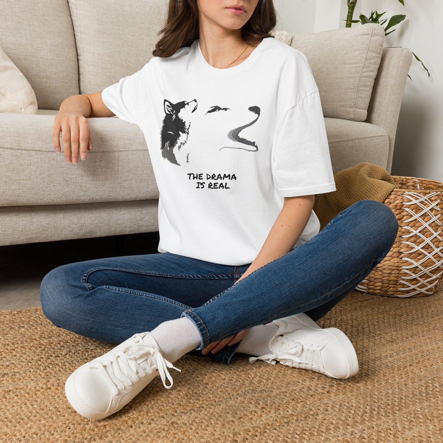 Wolf Howl T‑Shirt — "The Drama Is Real" Graphic Tee