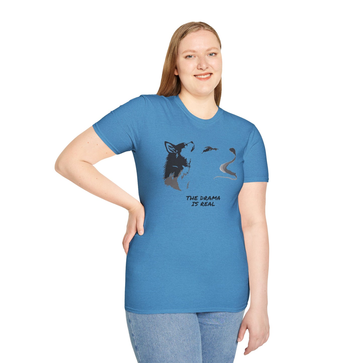 Wolf Howl T‑Shirt — "The Drama Is Real" Graphic Tee