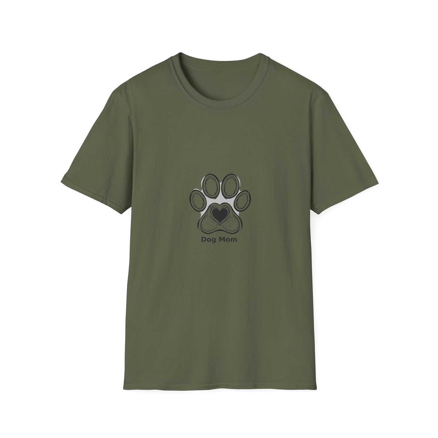 Dog Mom T-Shirt — Cute Paw Print Heart Tee for Pet Lovers