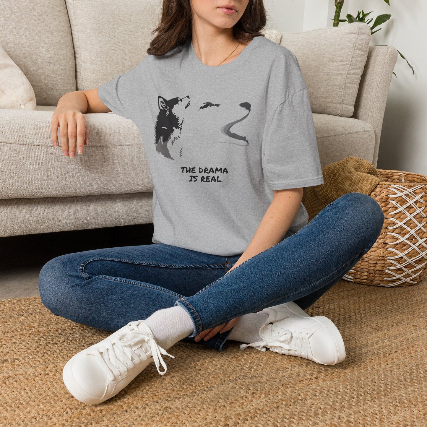Wolf Howl T‑Shirt — "The Drama Is Real" Graphic Tee