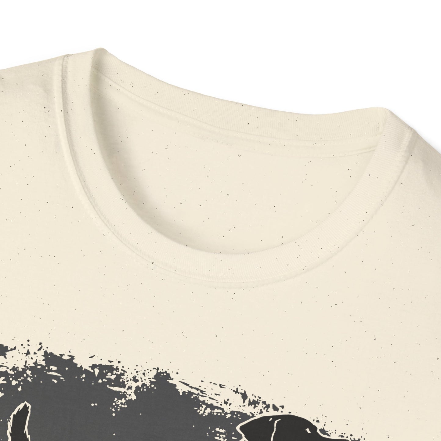 Running Labrador Graphic T-Shirt — "Yes, He's Friendly" Dog Tee