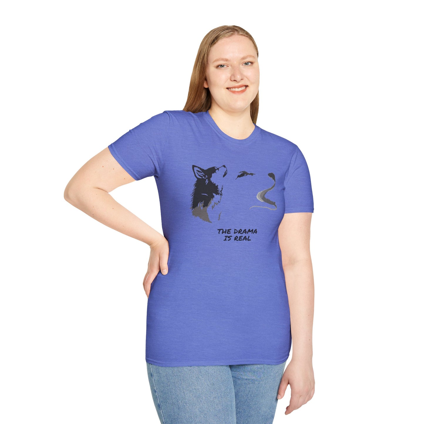 Wolf Howl T‑Shirt — "The Drama Is Real" Graphic Tee