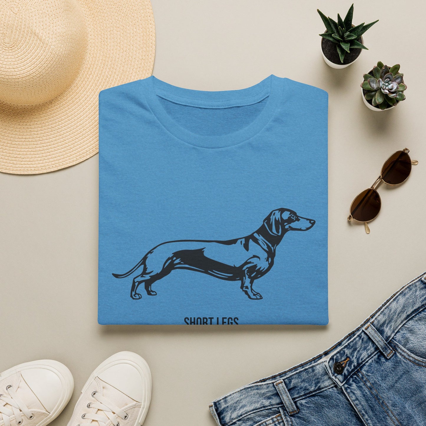 Dachshund Graphic T-Shirt — "Short Legs Big Attitude"