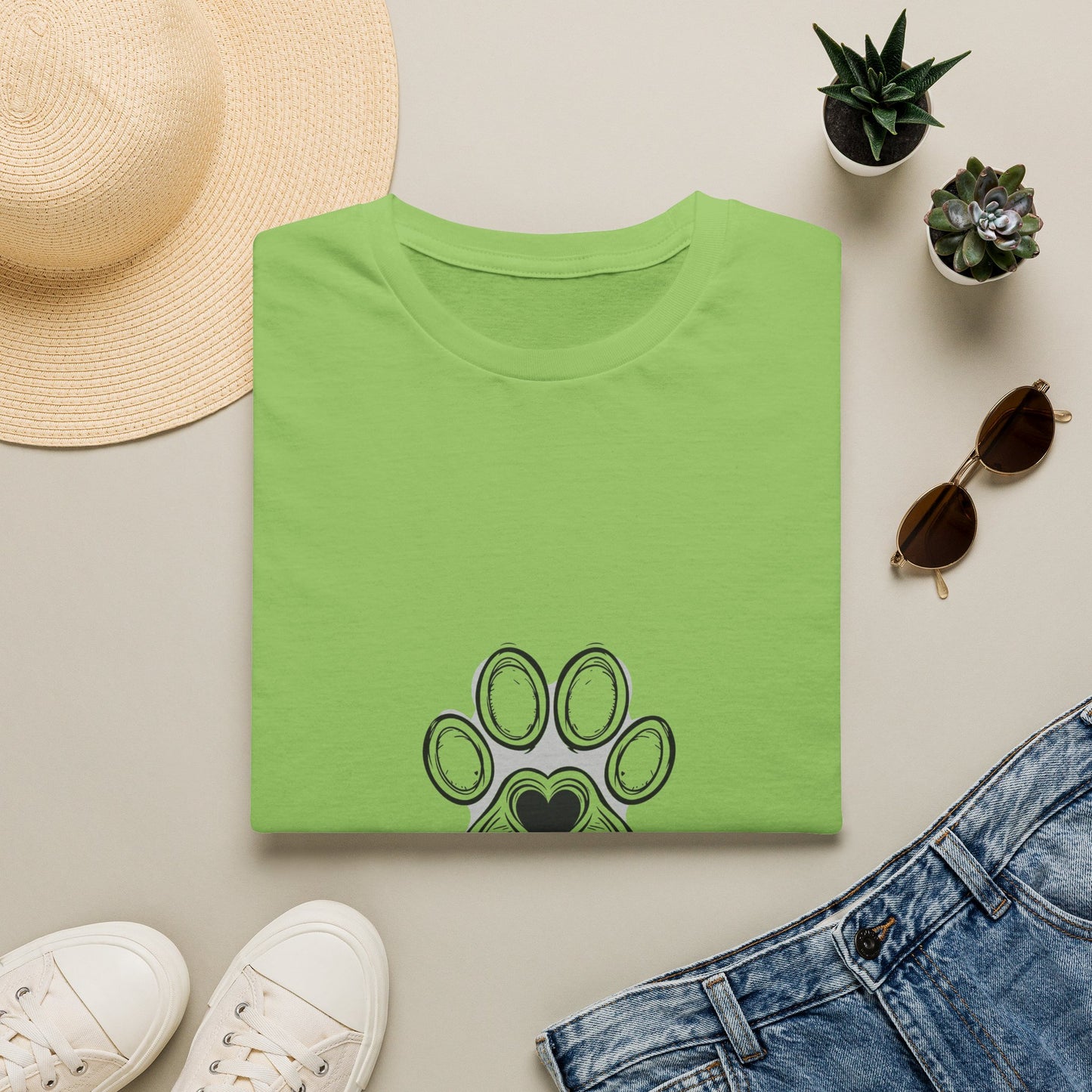 Dog Mom T-Shirt — Cute Paw Print Heart Tee for Pet Lovers