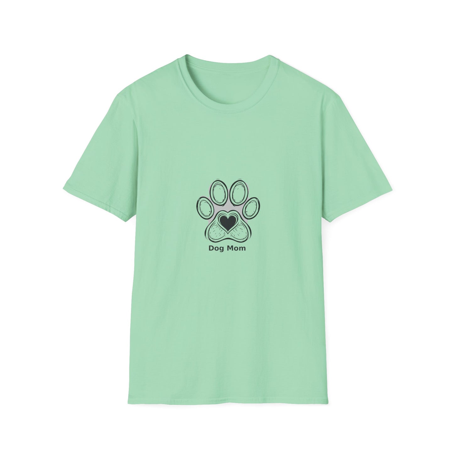 Dog Mom T-Shirt — Cute Paw Print Heart Tee for Pet Lovers