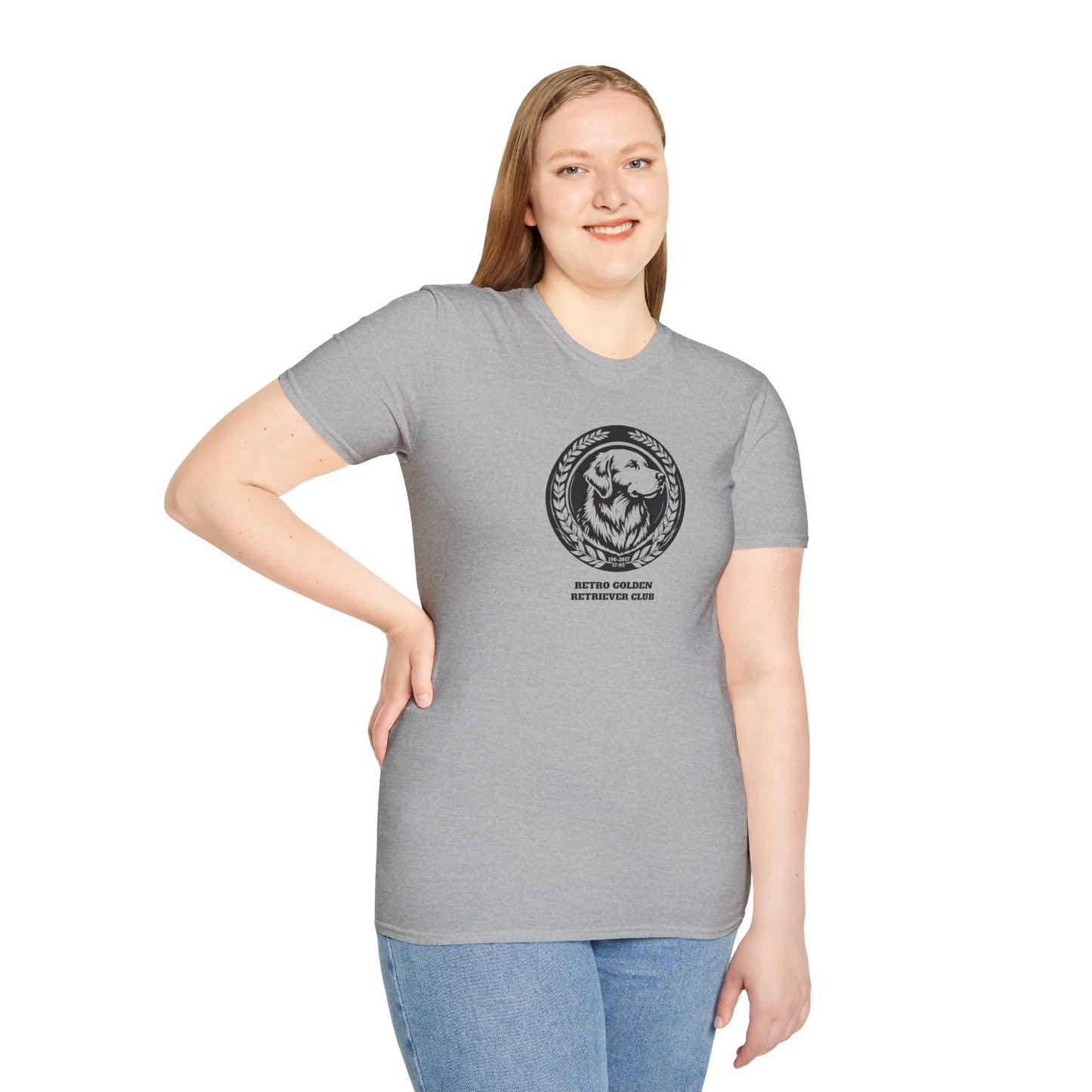 Golden Retriever Logo T-Shirt — Retro Golden Dog Graphic Tee