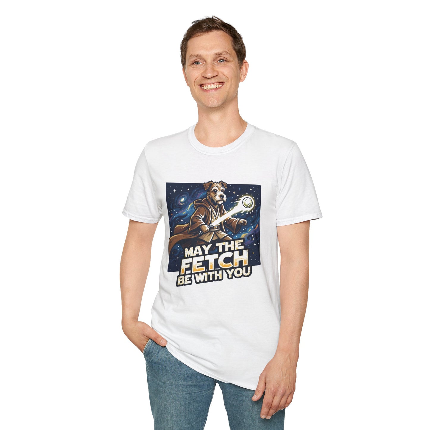 May the Fetch Be With You T-Shirt — Star Wars Dog Jedi Graphic Tee