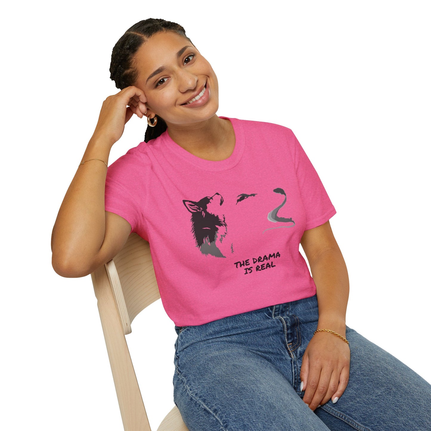 Wolf Howl T‑Shirt — "The Drama Is Real" Graphic Tee