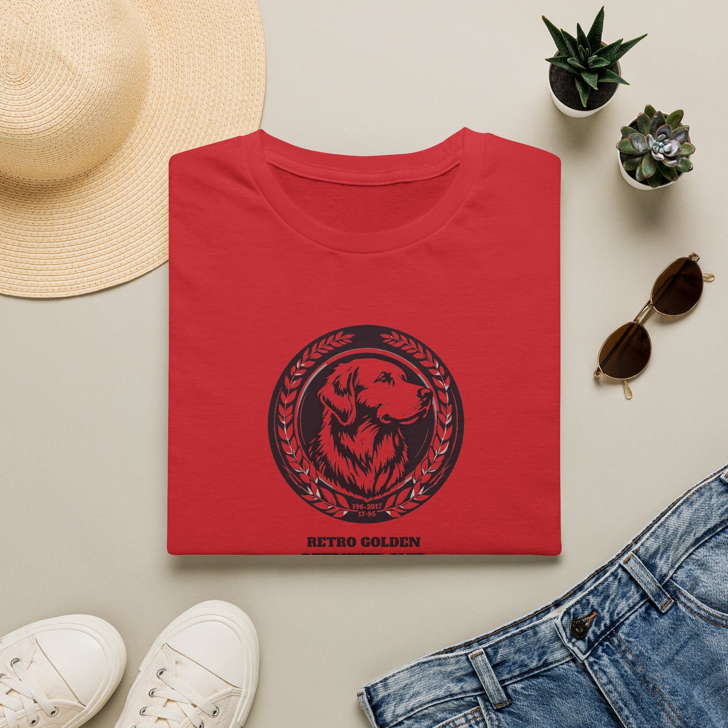 Golden Retriever Logo T-Shirt — Retro Golden Dog Graphic Tee