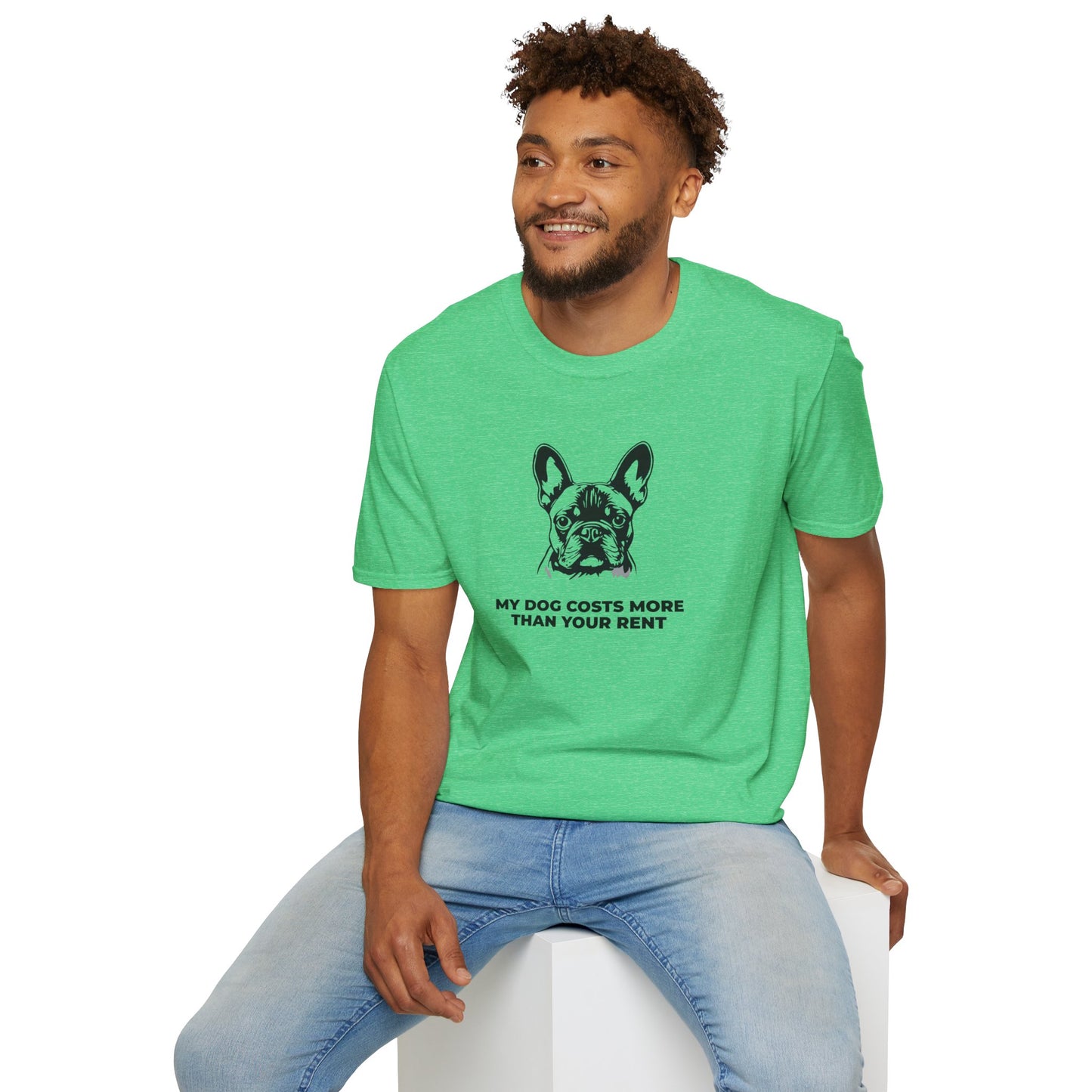 French Bulldog T-Shirt — "My Dog Costs More Than Your Rent" Cute Pet Lover Tee