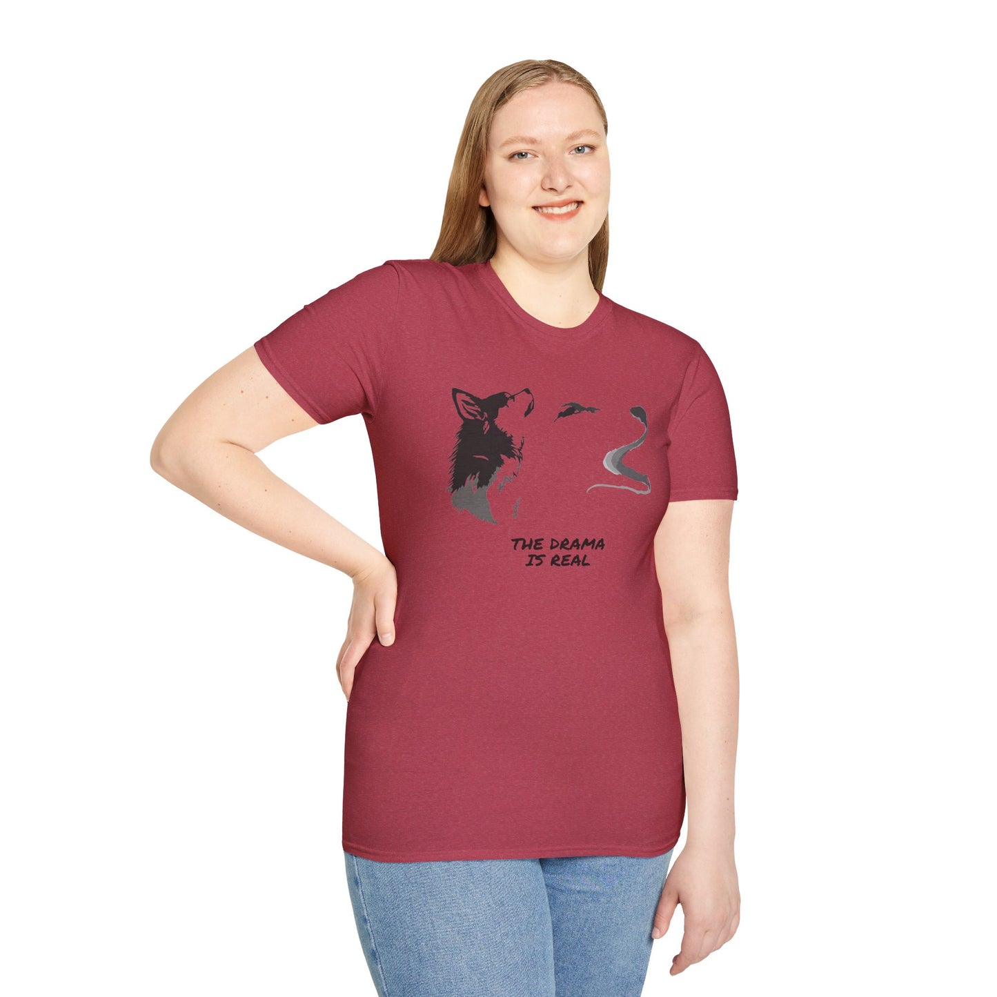Wolf Howl T‑Shirt — "The Drama Is Real" Graphic Tee
