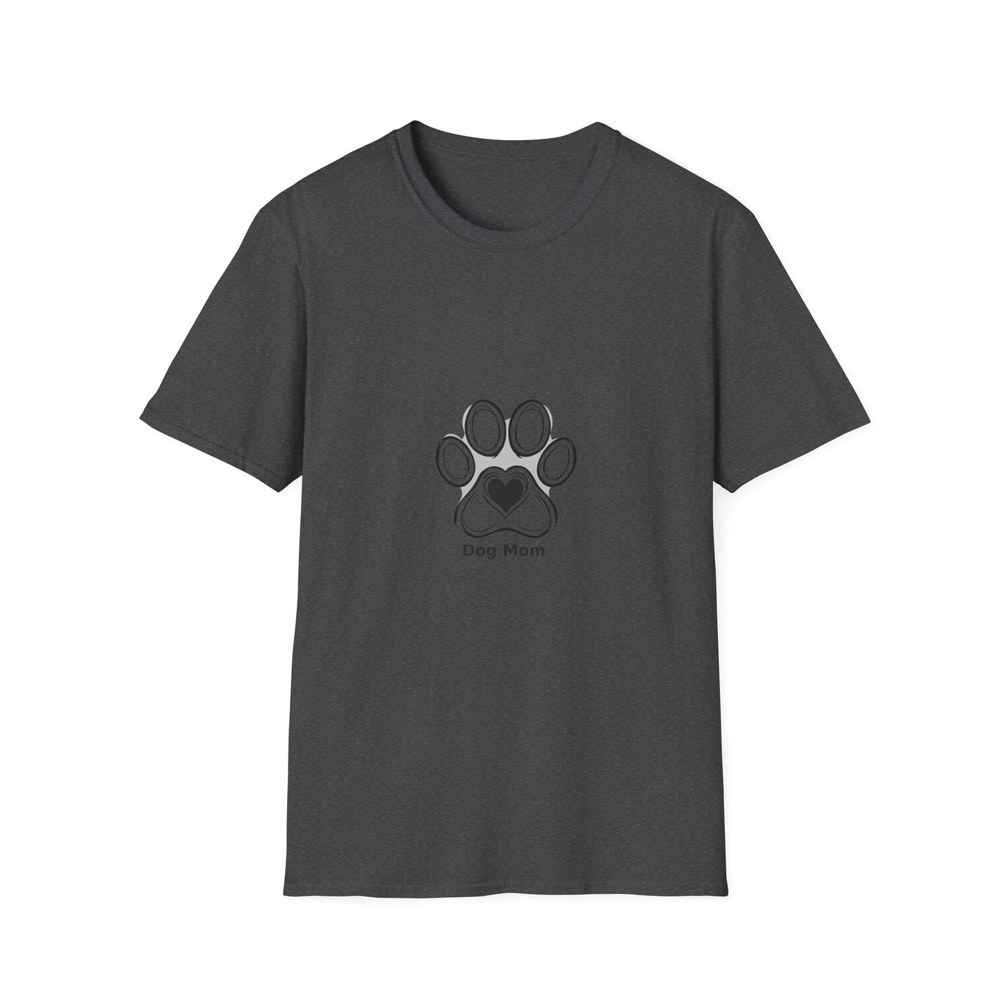 Dog Mom T-Shirt — Cute Paw Print Heart Tee for Pet Lovers
